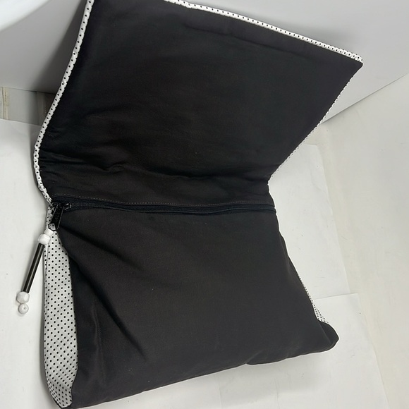 Cynthia Matthews Large Vintage 80’s Clutch Bag with Small Zip Pouch Black White - Picture 7 of 13